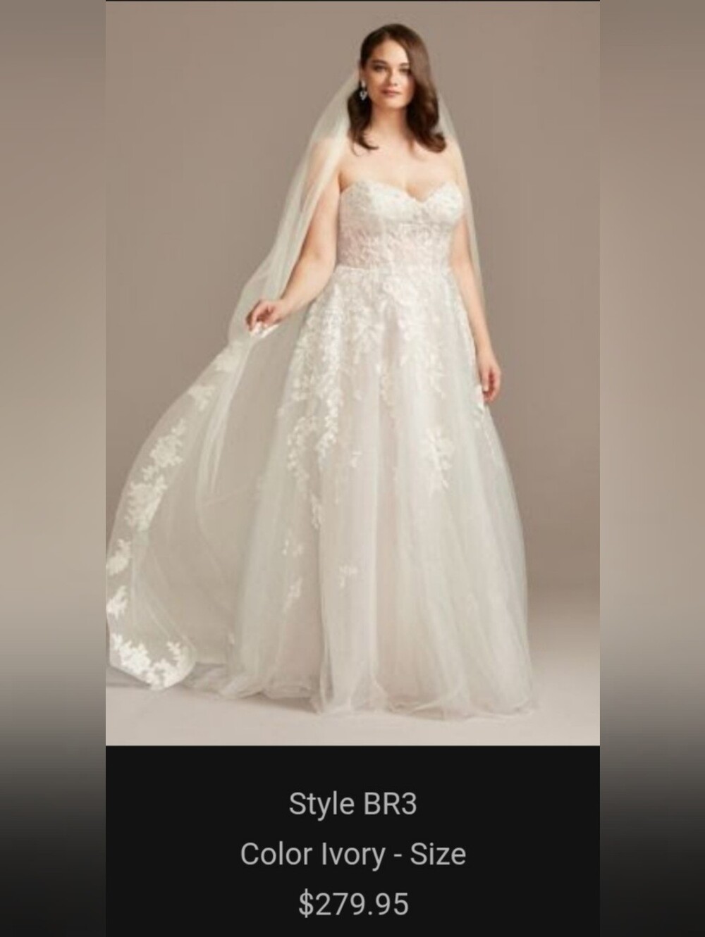 Ivory Lace Veil - Elegant Bridal Accent